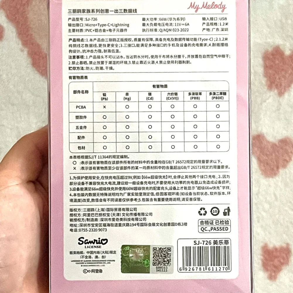 Sanrio My Melody Multicharger Cable!